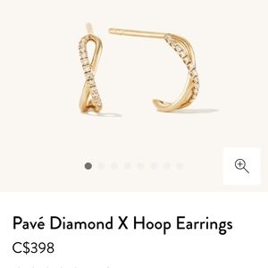 Mejuri Pave Diamond X Earring